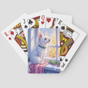 Jeu De Cartes Chien maltais confortable près d'une fenêtre ennei