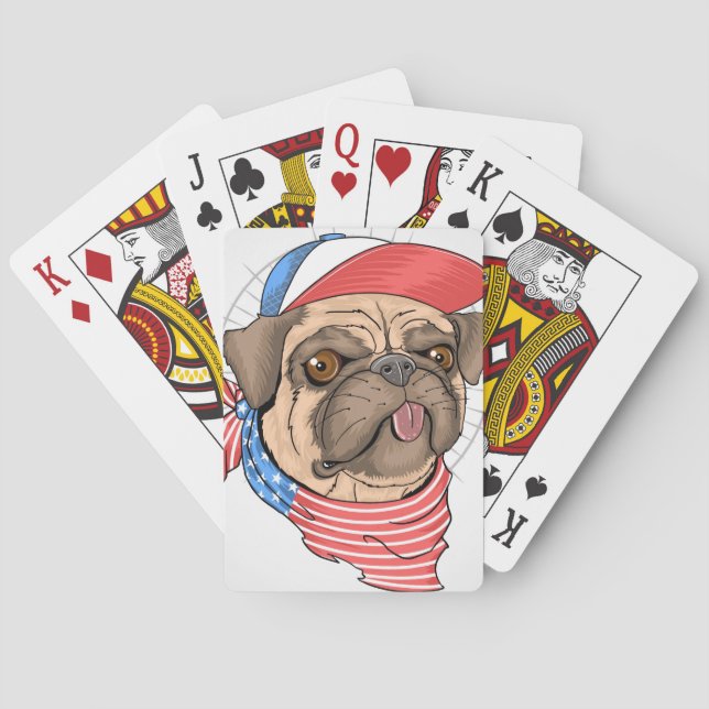 Jeu De Cartes Chien mignon de carlin (dos)