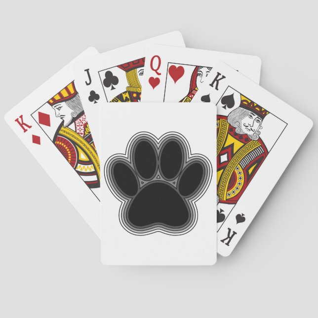 Jeu De Cartes Chien Paw Avec Plan (dos)