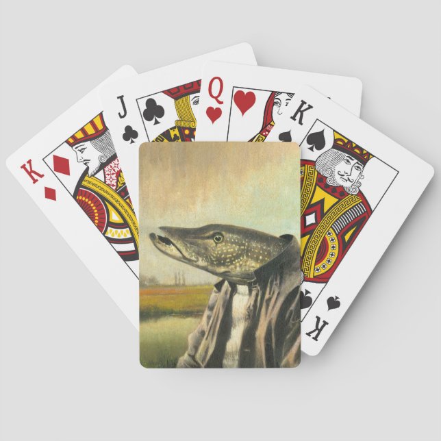 Jeu De Cartes Chien Poisson Caractère Jouer Cartes (dos)