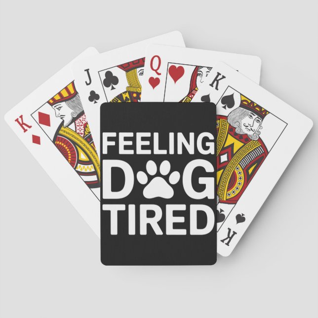 Jeu De Cartes Chien qui se sent fatigué (dos)
