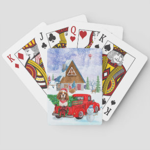 Jeu De Cartes Chien Roi Cavalier En Livraison De Noël Camion Nei