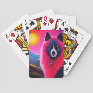 Jeu De Cartes Chien rose et noir