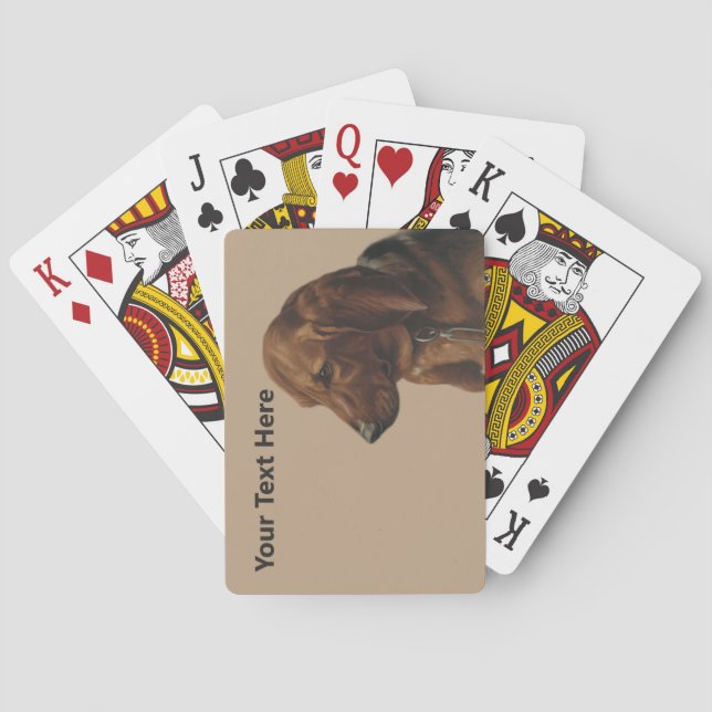 Jeu De Cartes Chien simple et votre texte ici (dos)