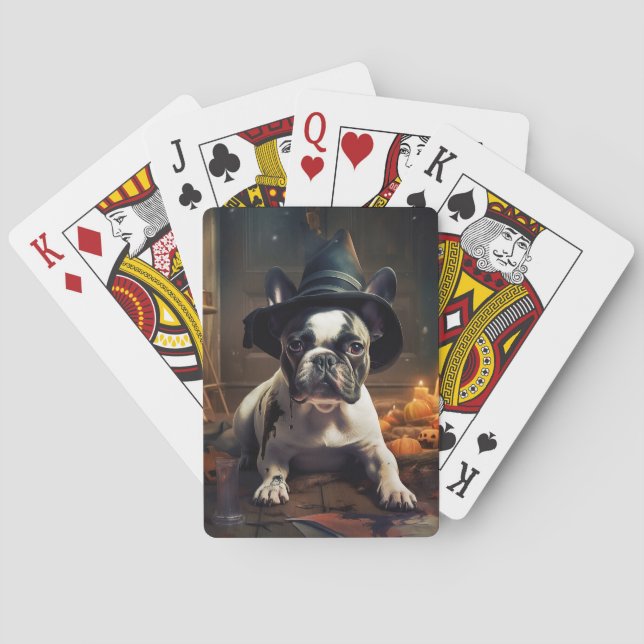 Jeu De Cartes Chien-taureau Citrouille Halloween effrayant (dos)