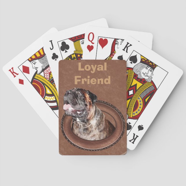 Jeu De Cartes Chien thème Jouer des cartes avec énorme BullMasti (dos)