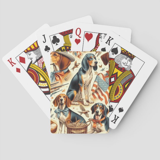 Jeu De Cartes Chien vintage sans soudure (dos)