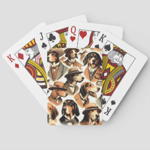 Jeu De Cartes Chien vintage sans soudure