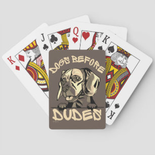 Jeu De Cartes CHIENS AVANT LES DUDES mignonette drôle chien cade