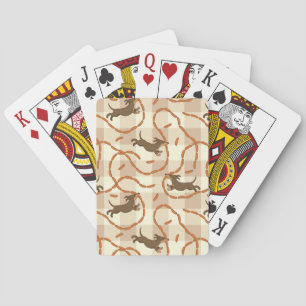 Jeu De Cartes chiens chanceux avec saucisses arrière - plan
