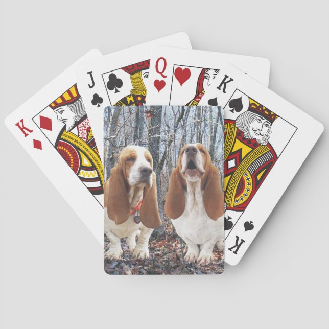 Jeu De Cartes Chiens de basset dans les bois (dos)