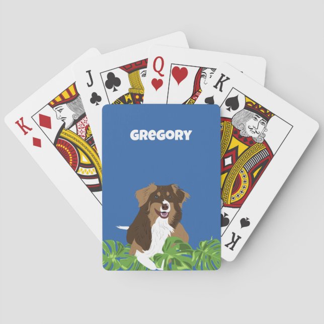 Jeu De Cartes Chiens de berger australiens australiens Aussies F (dos)