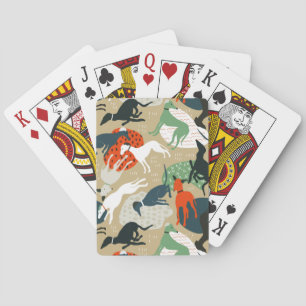 Jeu De Cartes Chiens de chasse Abstraits vintages