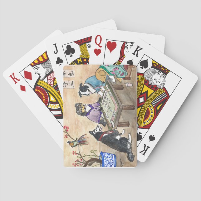 Jeu De Cartes Chiens de Mahjong - (dos)