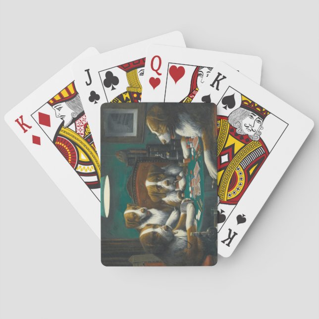 Jeu De Cartes Chiens de St Bernard Jouant au Poker (dos)
