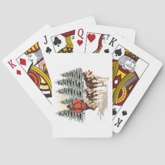 Jeu De Cartes Chiens de Traîneau Jouant aux Cartes