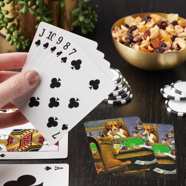 Jeu De Cartes Chiens Jouant au Poker (In Situ)