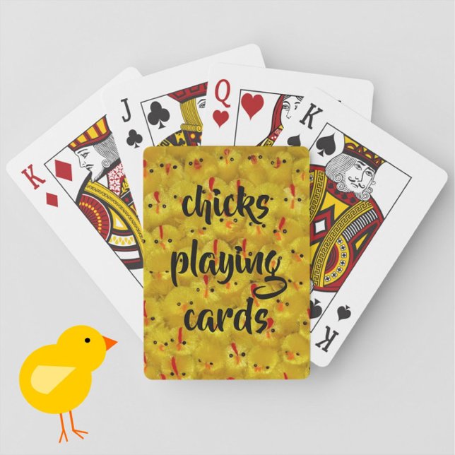 Jeu De Cartes "Chiens Jouant aux cartes" Joli Motif Jaune (Fun for gals' games night or a bachelorette party!)