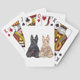 Jeu De Cartes Chiens Scottie Wheat et Noirs