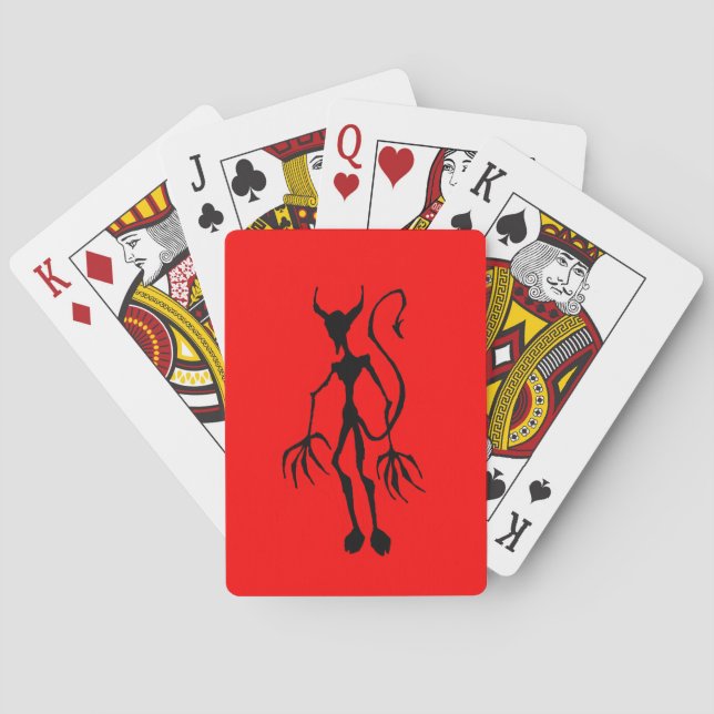 Jeu De Cartes Chiffre déplaisant de bâton de diable (dos)