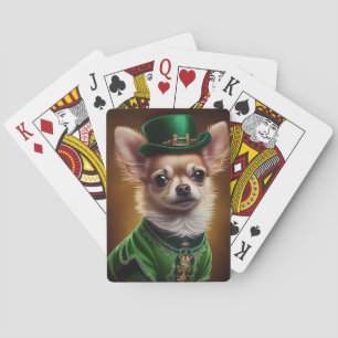 Jeu De Cartes Chihuahua Chien en robe de la Saint Patrick