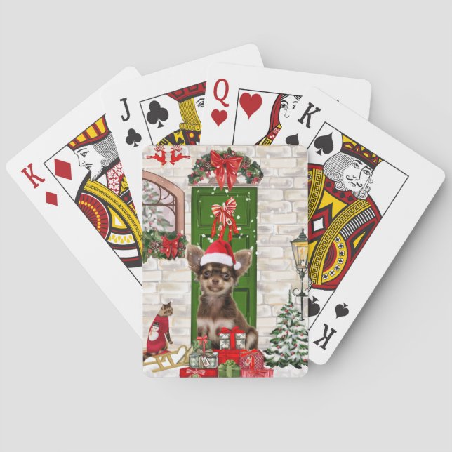Jeu De Cartes Chihuahua Chien Noël (dos)