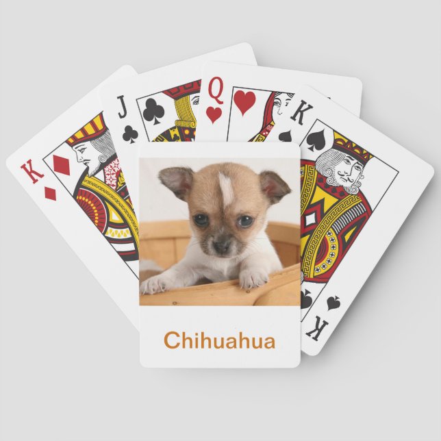 Jeu De Cartes Chihuahua Chiot Chien Chiot Jouant aux cartes (dos)