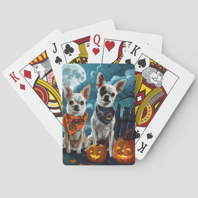 Jeu De Cartes Chihuahua Halloween Éffrayant (dos)