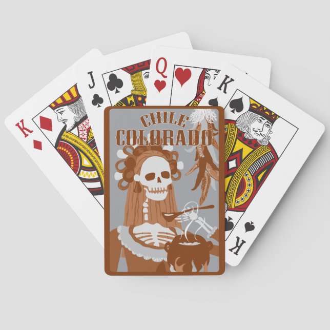 Jeu De Cartes chili colorado : orange brûlé (dos)