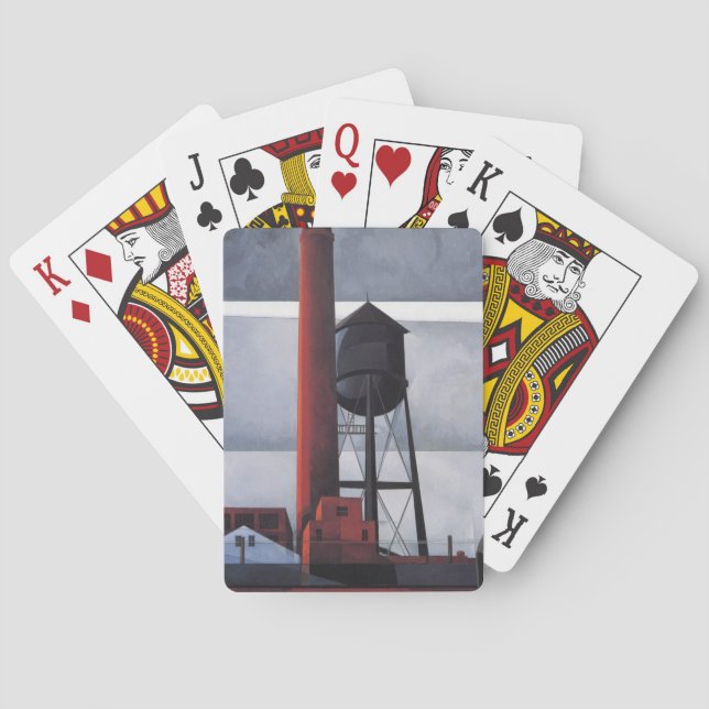 Jeu De Cartes Chimney and Water Tower (par Charles Demuth) (dos)