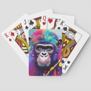 Jeu De Cartes Chimpanzé Ape Animal Discovery Adventure Nature