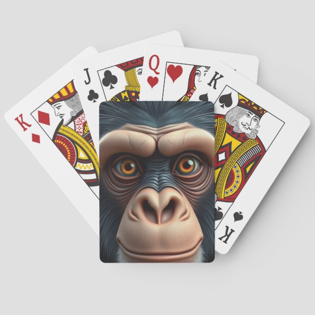 Jeu De Cartes Chimpanzé fou mignon (dos)