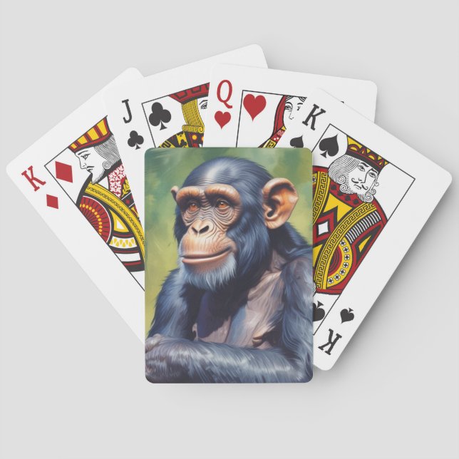 Jeu De Cartes Chimpanzé fou mignon (dos)