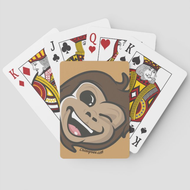 Jeu De Cartes Chimpsee mignon singe visage adorable (dos)