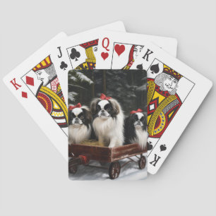 Jeu De Cartes Chin Japonais Traîneau enneigé Décor de Noël