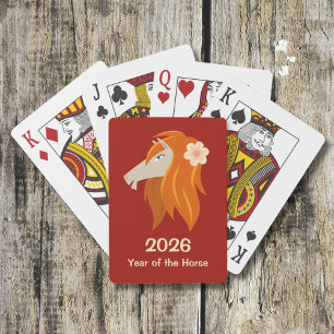 Jeu De Cartes Chinois Lunaire Nouvel An Fire Horse 2026 Zodiac