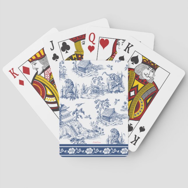 Jeu De Cartes Chinoiserie Imprimer Cartes De Lecture (dos)