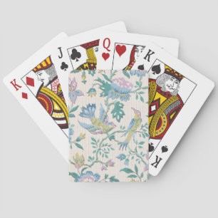 Jeu De Cartes Chinoiserie Vintage Oiseaux Motif Floral Pastel