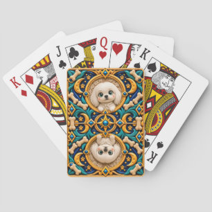 Jeu De Cartes Chiot MAltese Mignon, Bébé Chien