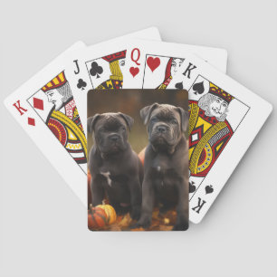 Jeu De Cartes Chiots Cane Corso Délice d'Automne Citrouille