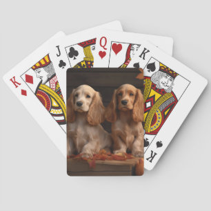 Jeu De Cartes Chiots Cocker Spaniel Délice d'Automne Citrouille