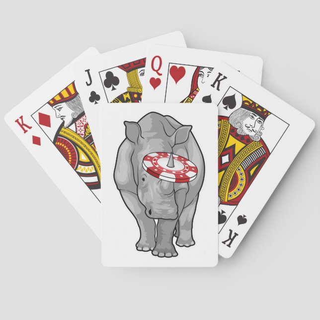 Jeu De Cartes Chips de poker Rhino Poker (dos)