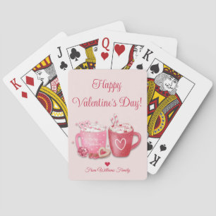 Jeu De Cartes Chocolat Chaud Cosy Saint-Valentin Personnalisé