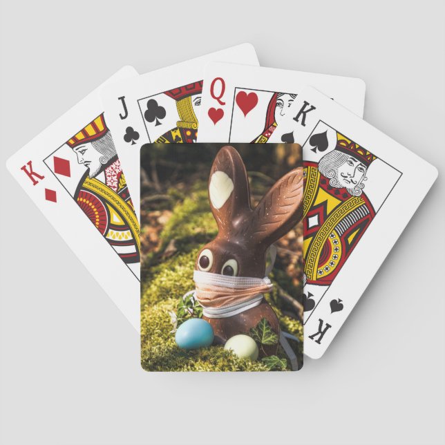 Jeu De Cartes Chocolat Corona Lapin de Pâques (dos)