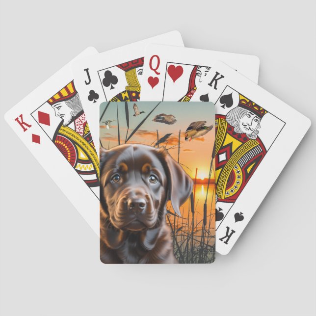 Jeu De Cartes Chocolat Labrador Puppy Places, Labrador (dos)
