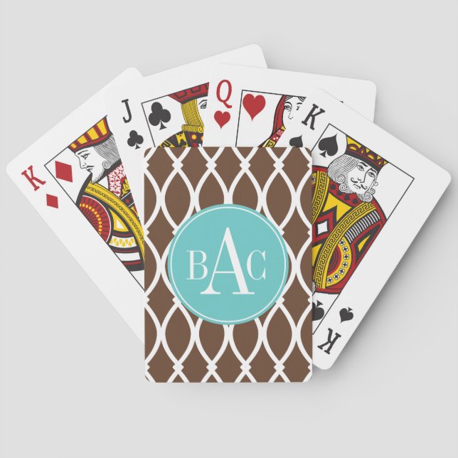 Jeu De Cartes Chocolat monogrammed (dos)
