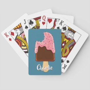 Jeu De Cartes Chocolat Popsicle nom personnalisé jouer aux carte