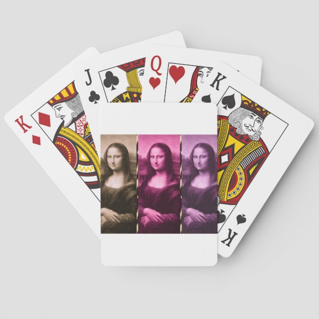 Jeu De Cartes Chocolat rose violet Poster de animal Mona Lisa (dos)