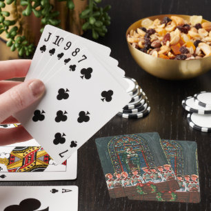 Jeu De Cartes Chœur d'enfants chantant un Noël vintage dans une