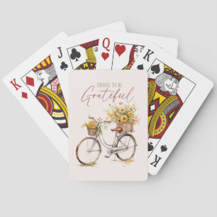 Jeu De Cartes Choisissez d'être reconnaissant - Vélo et automne